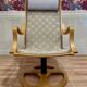 Swivel armchair and its ottoman in 1960s Scandinavian design.