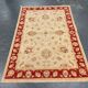 Traditional Living Room Rug, Cream Red Floral Oriental Carpet 119x175cm