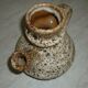 Ceramic pitcher fat lava greige and brown