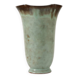 Christer Heijl Art Deco Turquoise Ceramic Vase, Sweden, 1930s