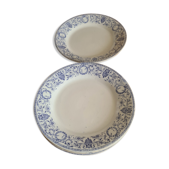 Flat plates Faience Creil&Montereau