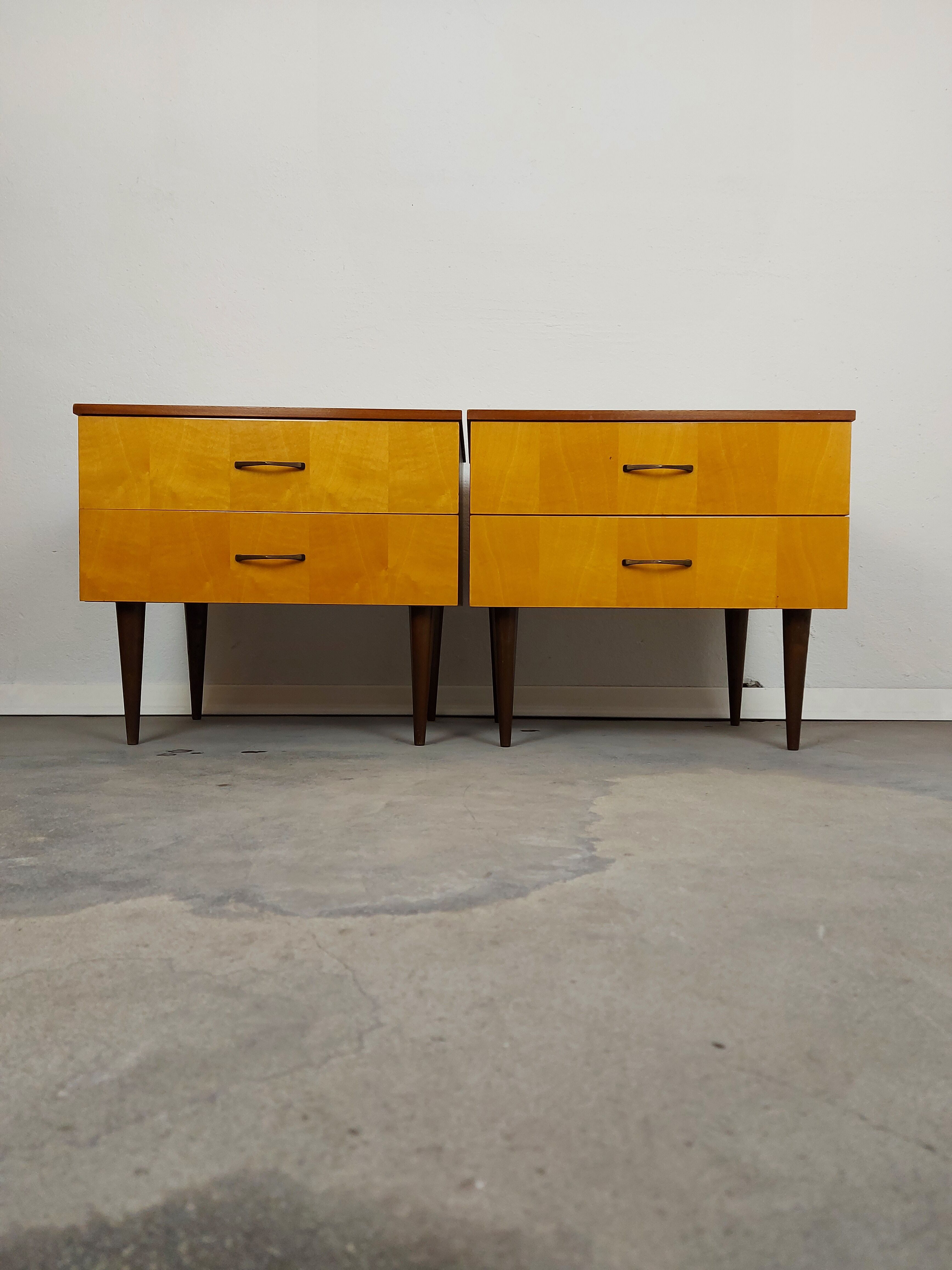 Bedside table/Nightstand, pair 1960s