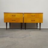 Bedside table/Nightstand, pair 1960s