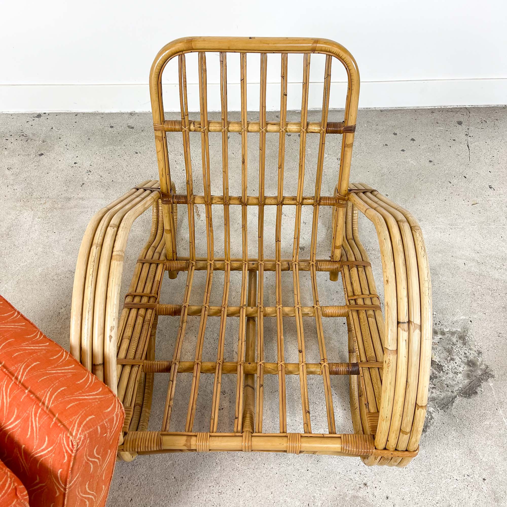 Vintage rattan lounge chair Rohe Noordwolde
