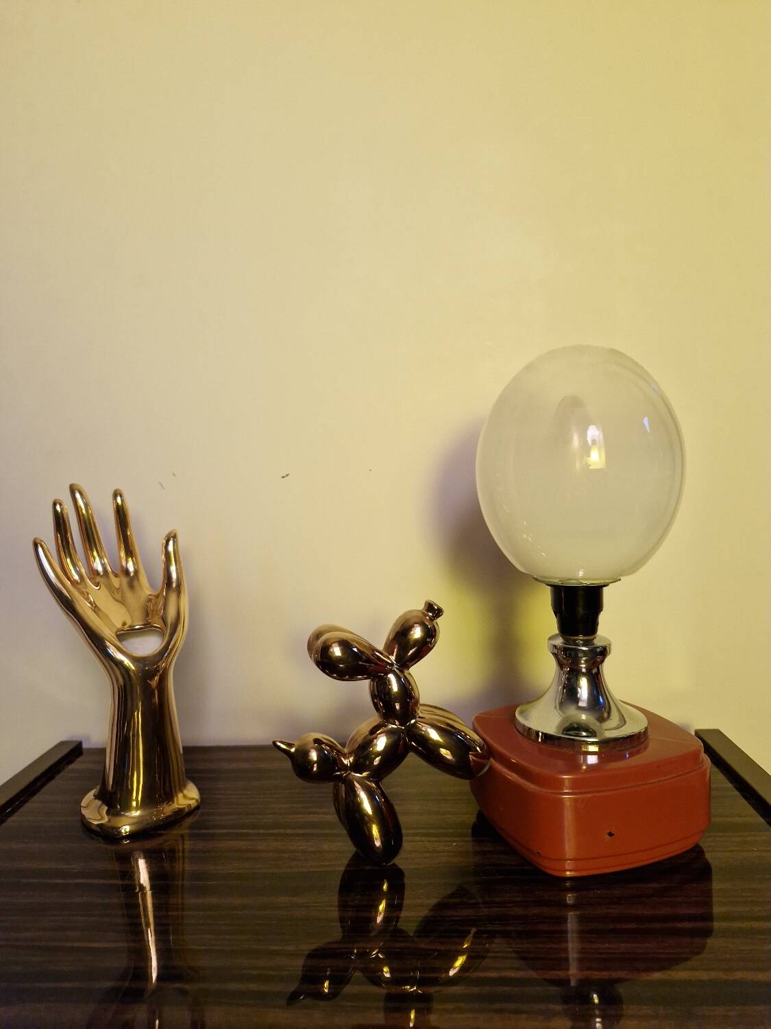 Murano glass, vintage 70s table lamp