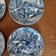 Gien porcelain plates, hunting scenes