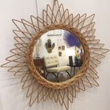 Sun rattan mirror 58x58cm