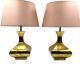 Hollywood regency set of 2 table lamps mod. Piramide, High Society Italy 70