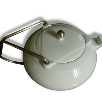 Théière porcelaine blanche Bernardaud modèle Tri Anne