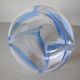 Old lampshade chandelier glass luminaire blue white berlingot way ceiling lamp