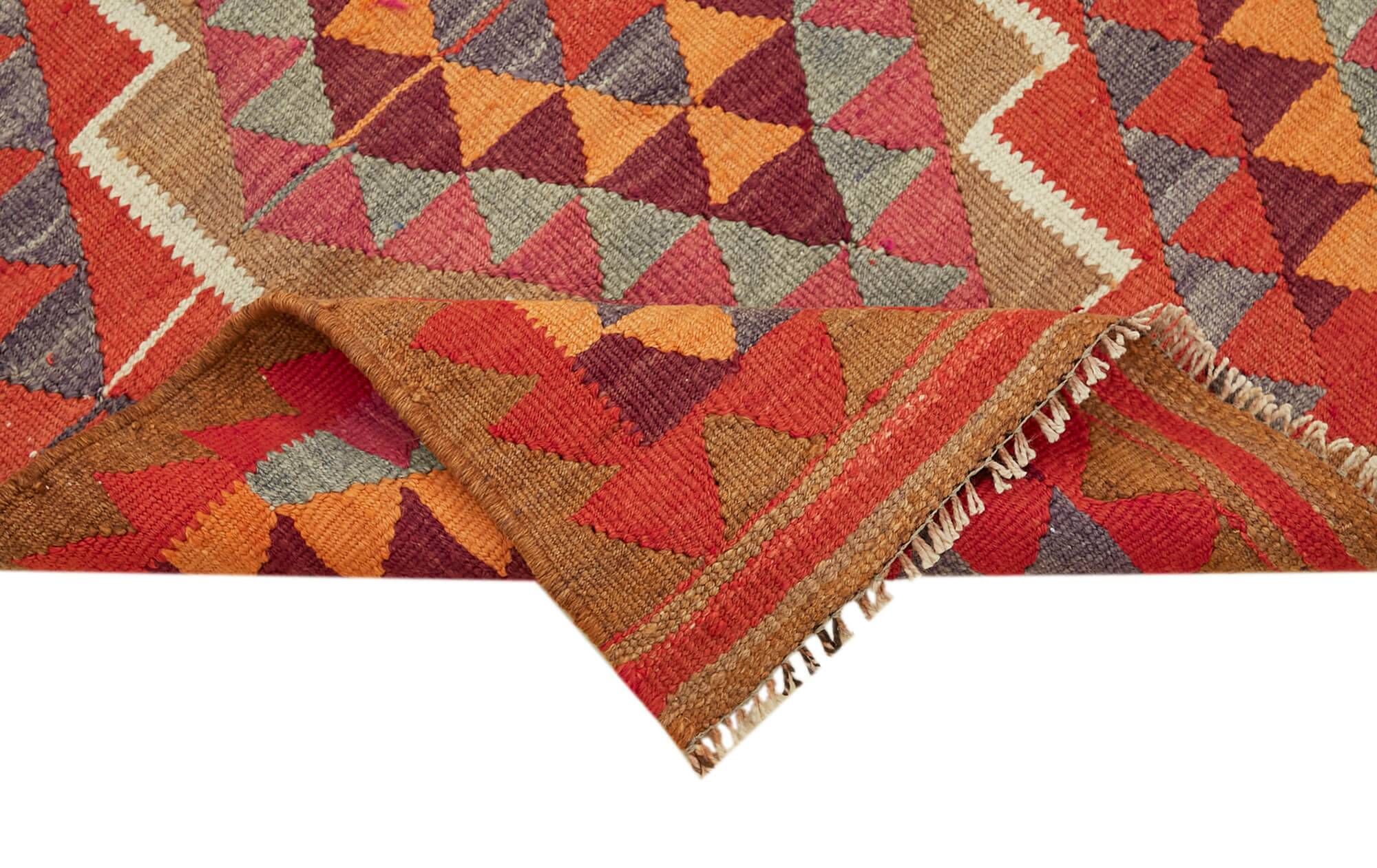 Turkish Handwoven Vintage Herki Kilim 96 cm x 348 cm