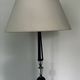 1950s floor lamp - wrought iron, gilded brass, and Sèvres crystal