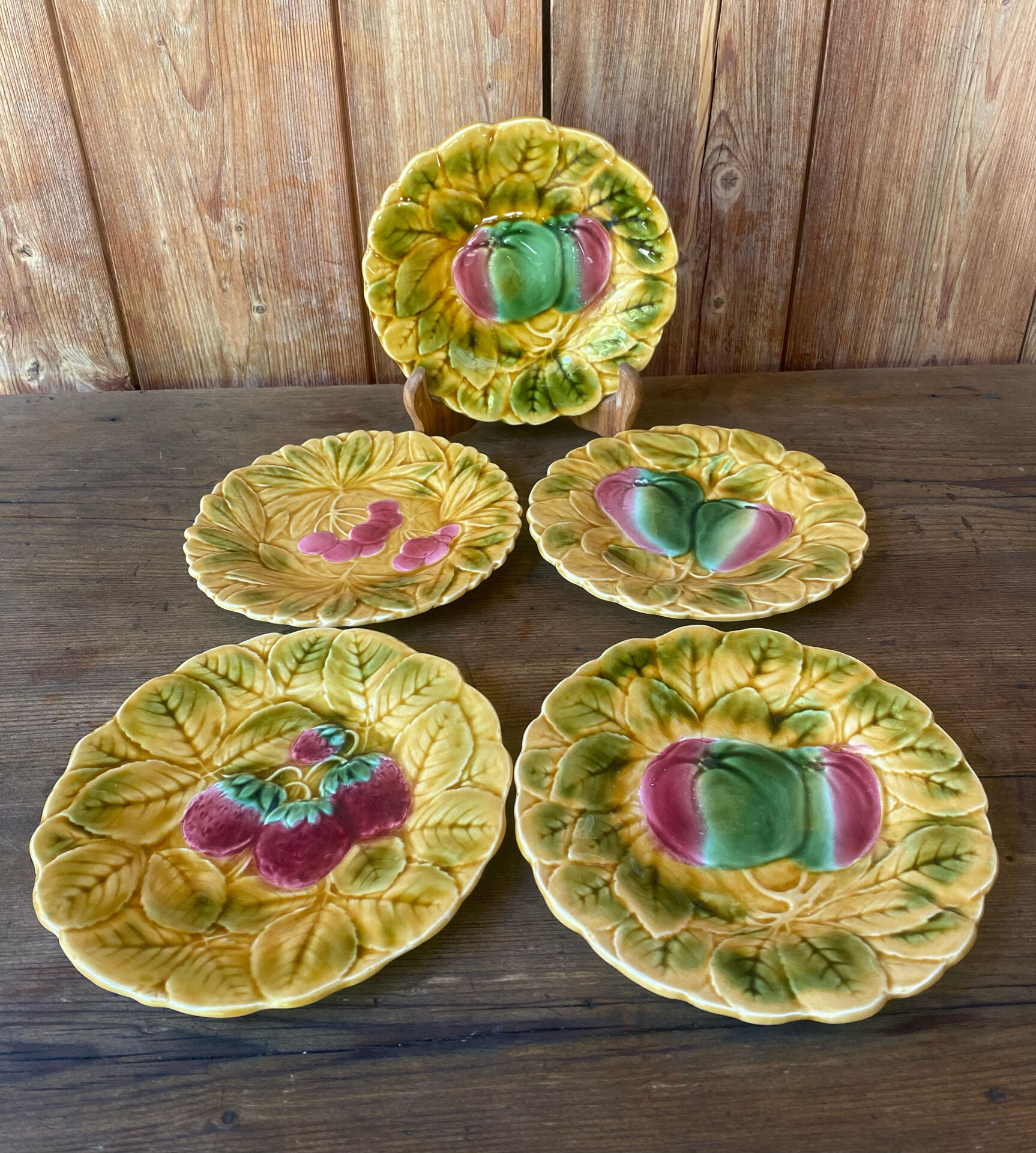 Dessert plates barbotine Sarreguemines
