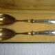 Filled silver salad serving cutlery, minerva hallmark