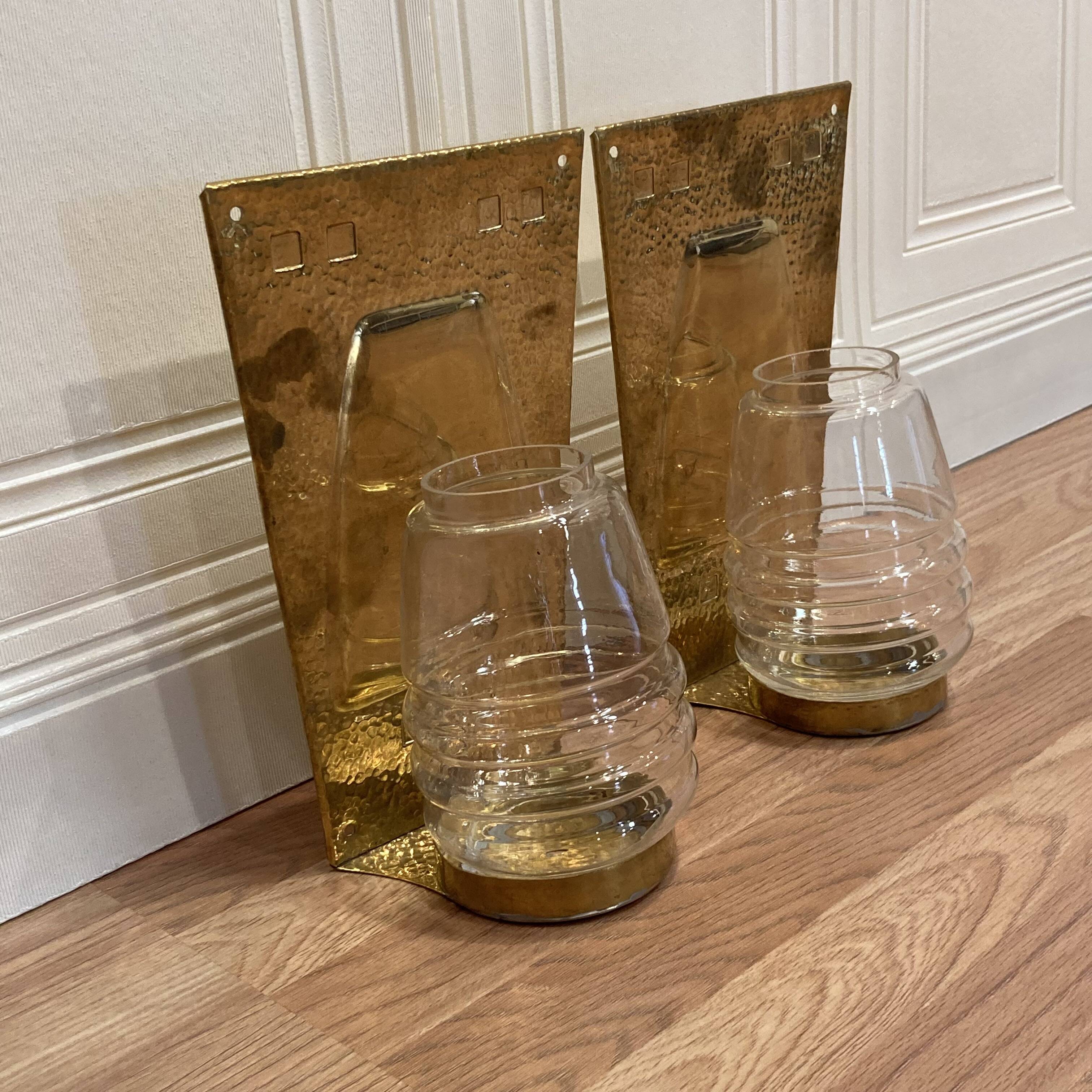 Pair of Scandinavian design candle holders from the 1960s.