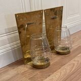 Pair of Scandinavian design candle holders from the 1960s.