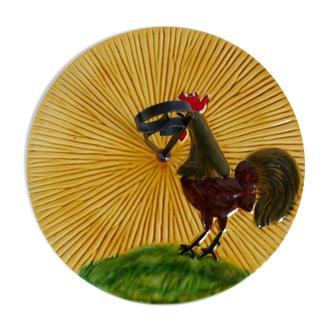 Handmade French vintage yellow cheese platter