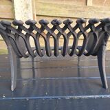Antique cast iron log holder/ember holder for fireplace