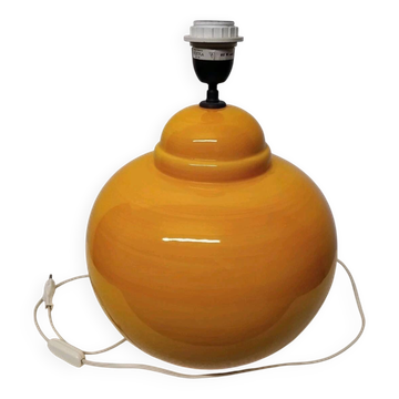 Pied de lampe en céramique craquelé kostka h: 38 cm vintage