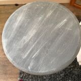 Patinated wooden pedestal table