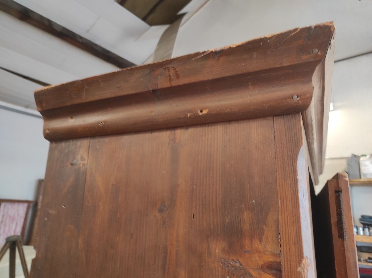 Old Parisian bitter farmhouse 1 rustic fir door with key