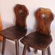 Pair of antique Alsatian wooden chairs
