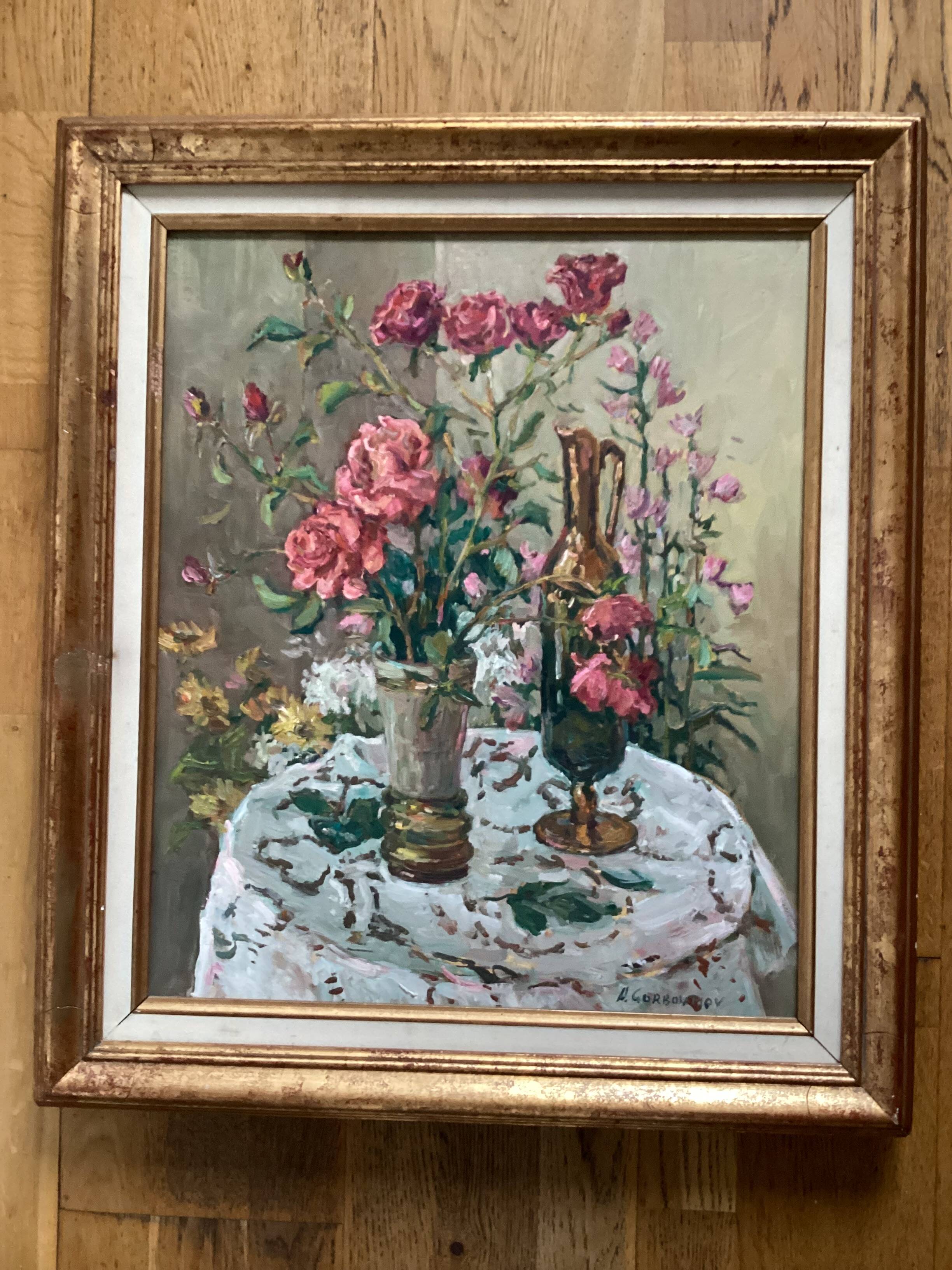 Oil painting on canvas, signed, dimensions: height - 70 cm - width - 60 cm