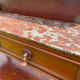 Console desserte acajou et marbre