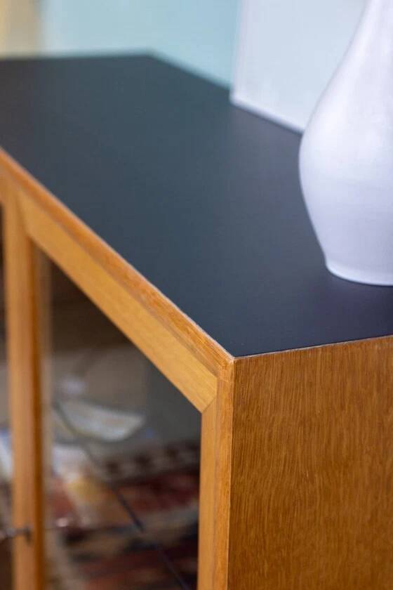 Vintage display cabinet, chest of drawers, sideboard, oak, Danish Mid Century