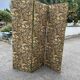 Grand paravent ancien trois panneaux tissu floral 200 cm