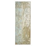 Solid wood coffee table with blue patina