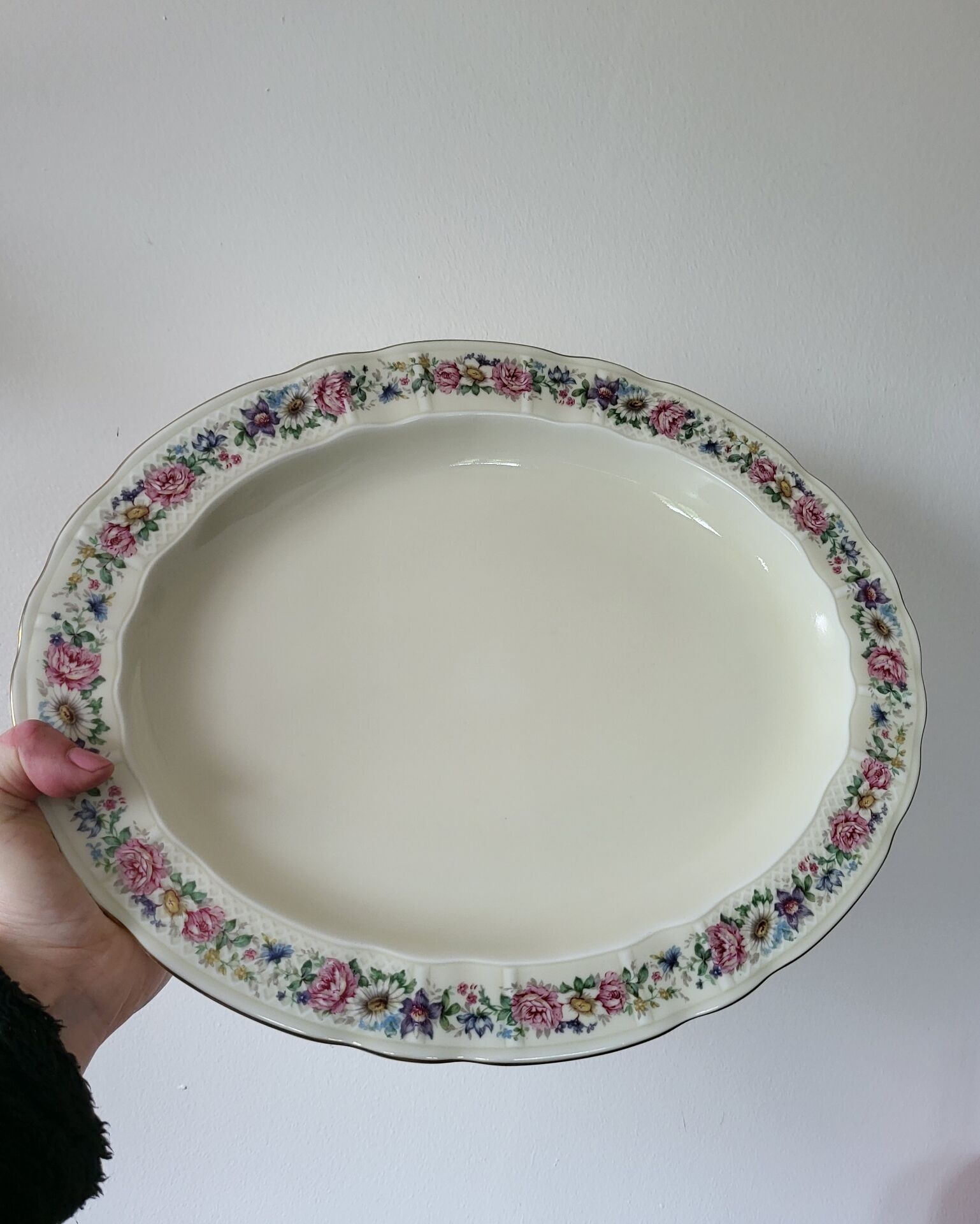 Limoges Bernardaud large oval plate in porcelain