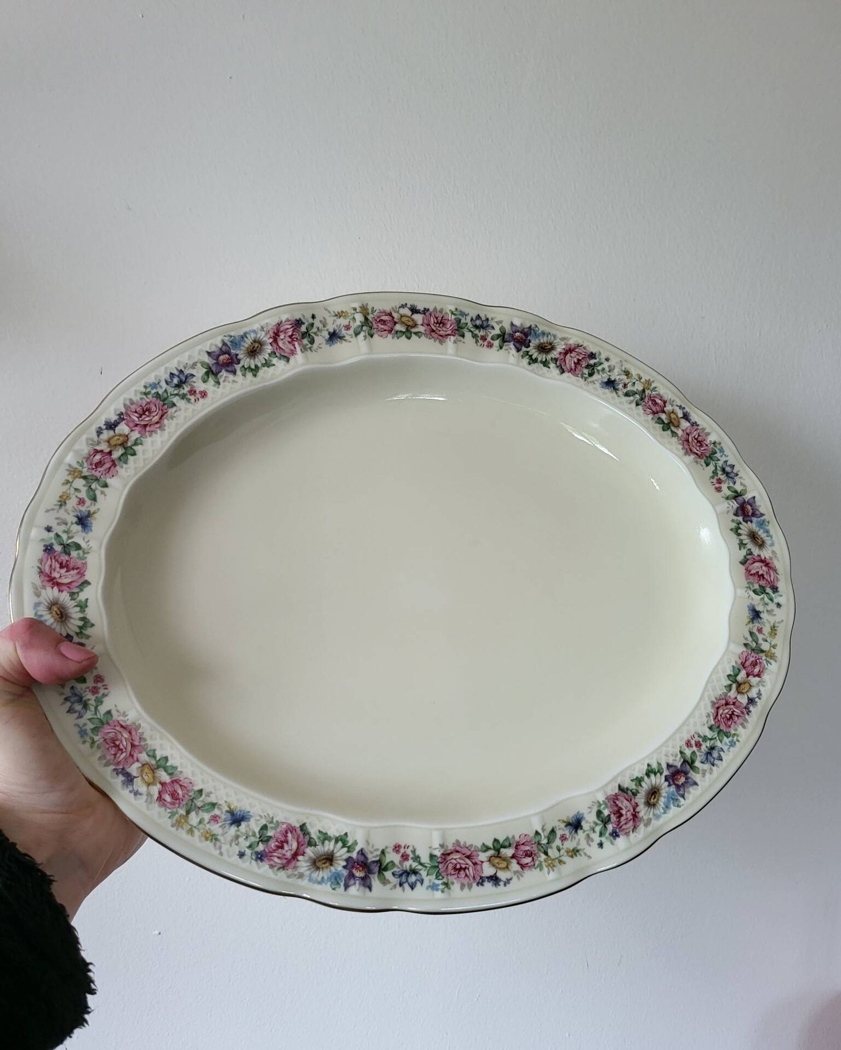 Limoges Bernardaud large oval plate in porcelain