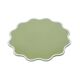 White and green placemat