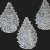 Lot de trois belles appliques en verre de Murano (Barovier Toso)