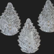Lot de trois belles appliques en verre de Murano (Barovier Toso)