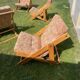 Lot 4 transats en pin Fatöli Kontiki Ikea 1970