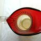 Broc crystal Baccarat red in gradient model Bamboo torso ribs, H 30 cm