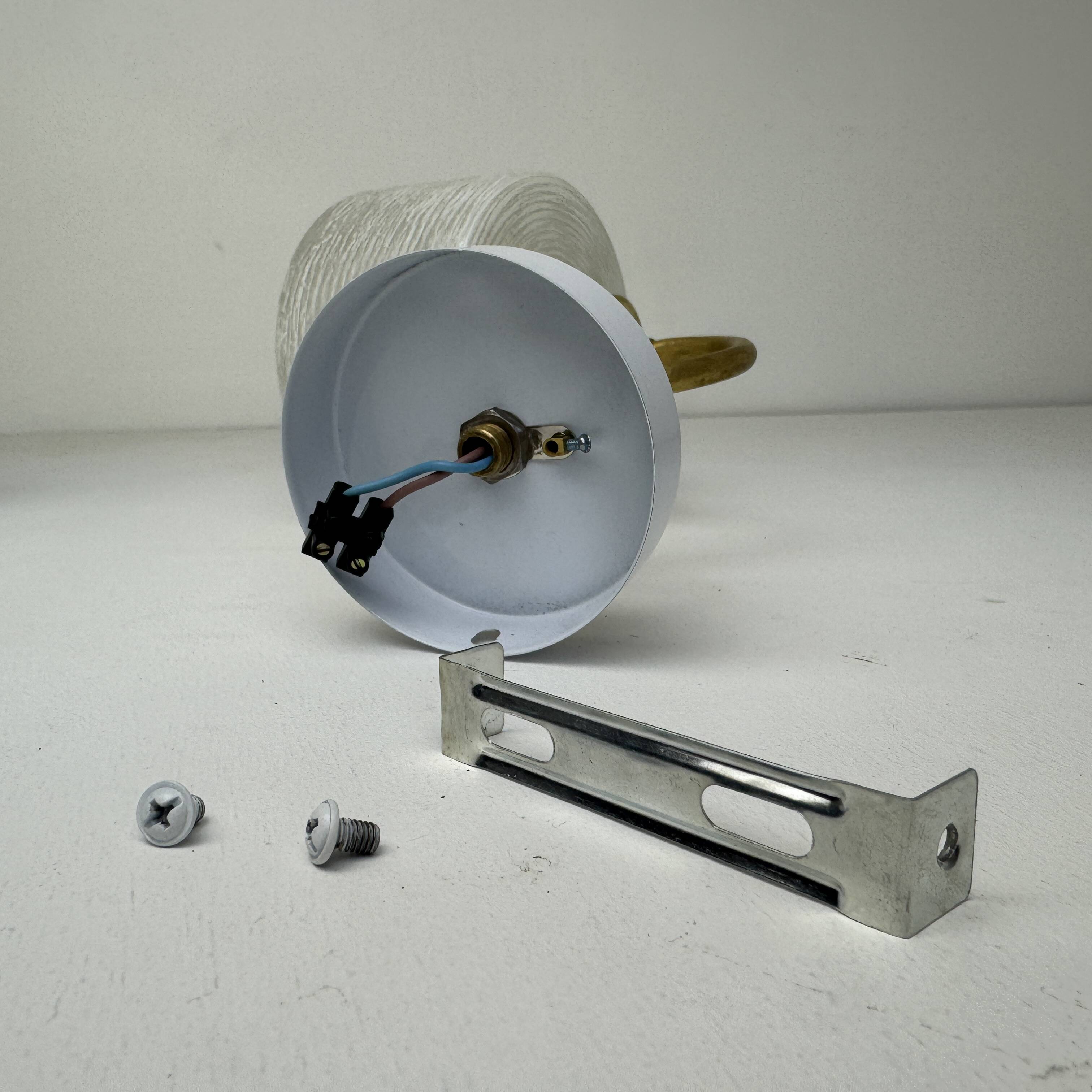 Pair of vintage granite glass wall lights