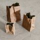 Set of Three Finnish Mid Century Tapio Wirkkala "Paper Bag" Vases, 1970s