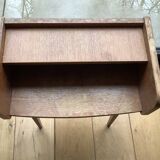 Scandinavian style bedside table in natural wood