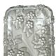 Tableware, glass cake dish decorated with flowers from the 20th century.