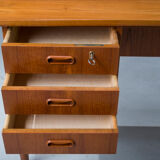 Danish teak desk, 1970s