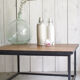 Table basse piétement métal et plateau bois