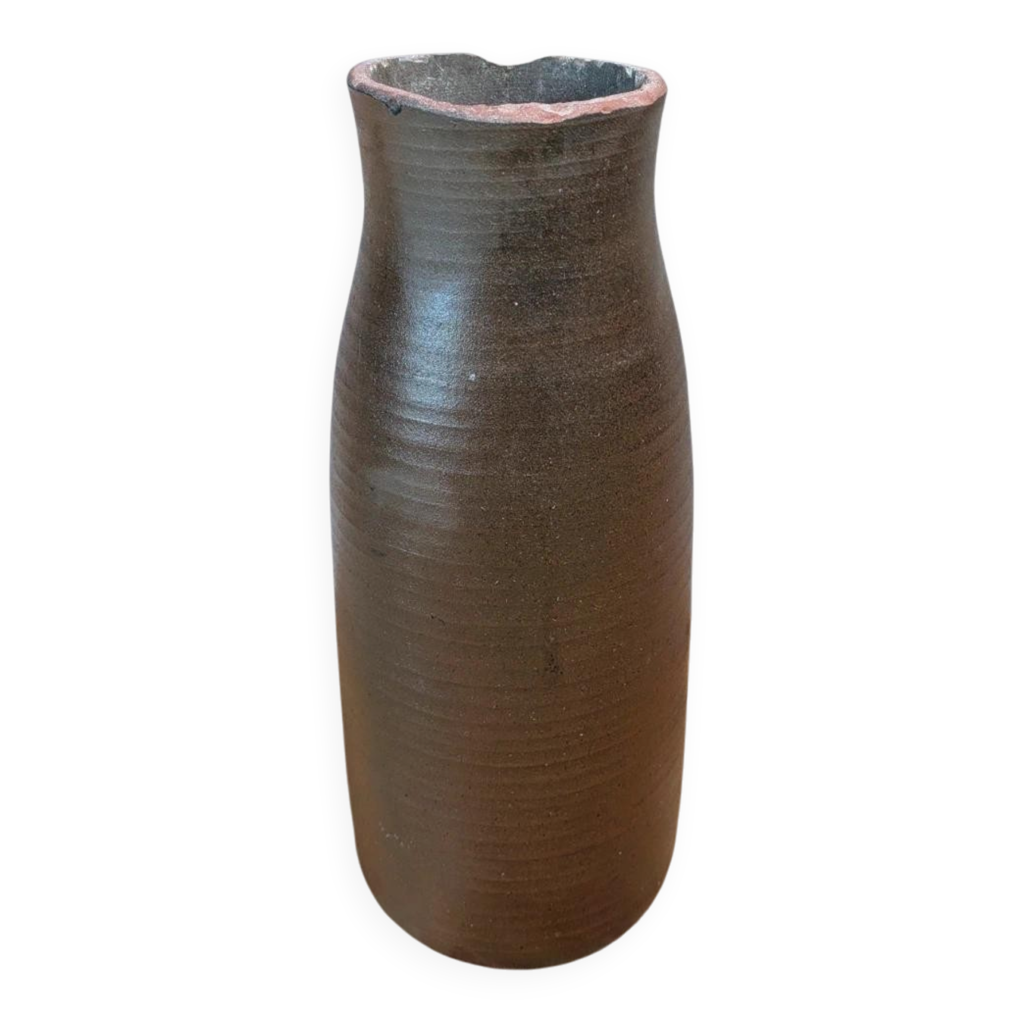Stoneware vase signed Jc Lafon – vintage handmade piece