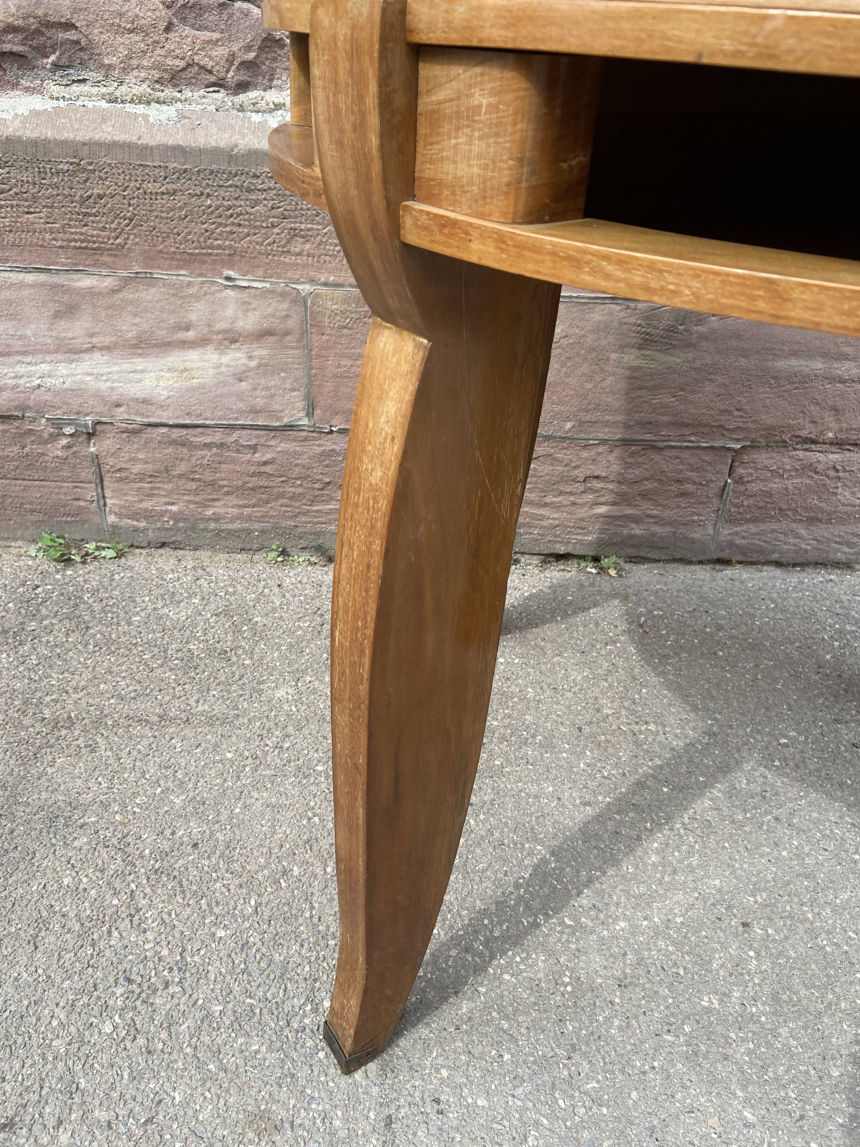 Art Deco pedestal table walnut 1950