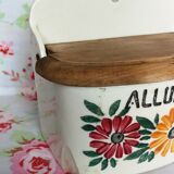 Ceramic matchbox and vintage antique wood dishes Creil Montereau HBCM