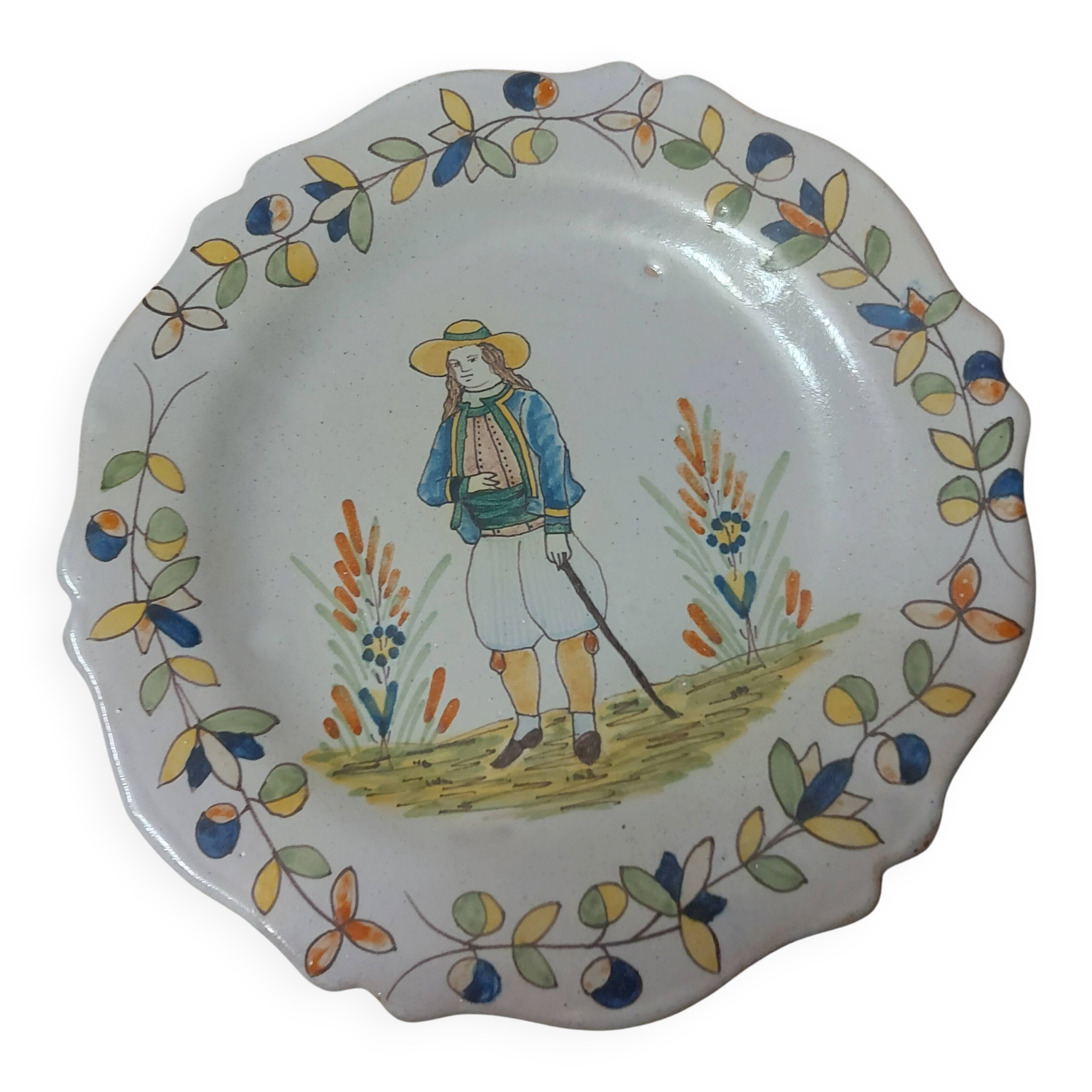 Assiette Mallicorne Pouplard Beatrix fin xix
