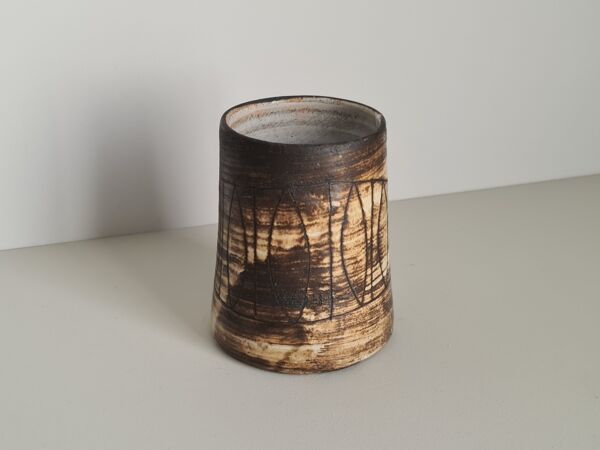 Vase en Céramique par Jacques Pouchain pour Atelier Dieulefit, 1960s / Mid-Century / collection/ céramique française