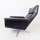 Fauteuil Kaufeld Siesta 62 en cuir noir par Jacques Brule
